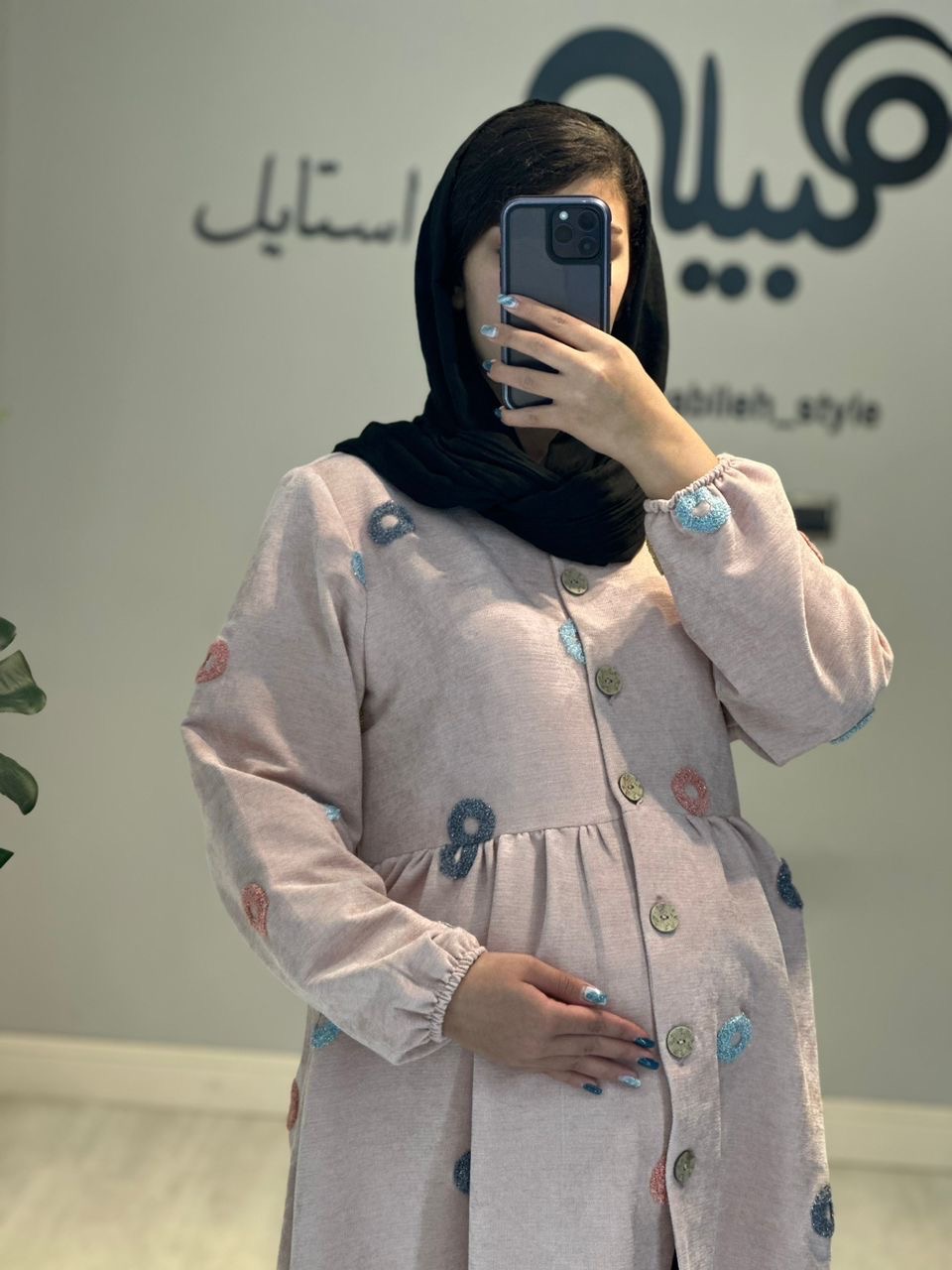 مانتو مخمل خامه دوزی(کد 694)