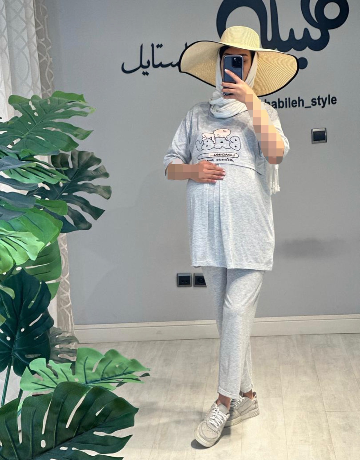 ست بلوز و شلوار بارداری و شیردهی لودینگ استین کوتاه(کد 628)