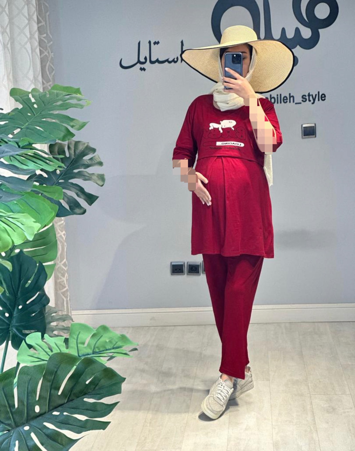 ست بلوز و شلوار بارداری و شیردهی لودینگ استین کوتاه(کد 628)