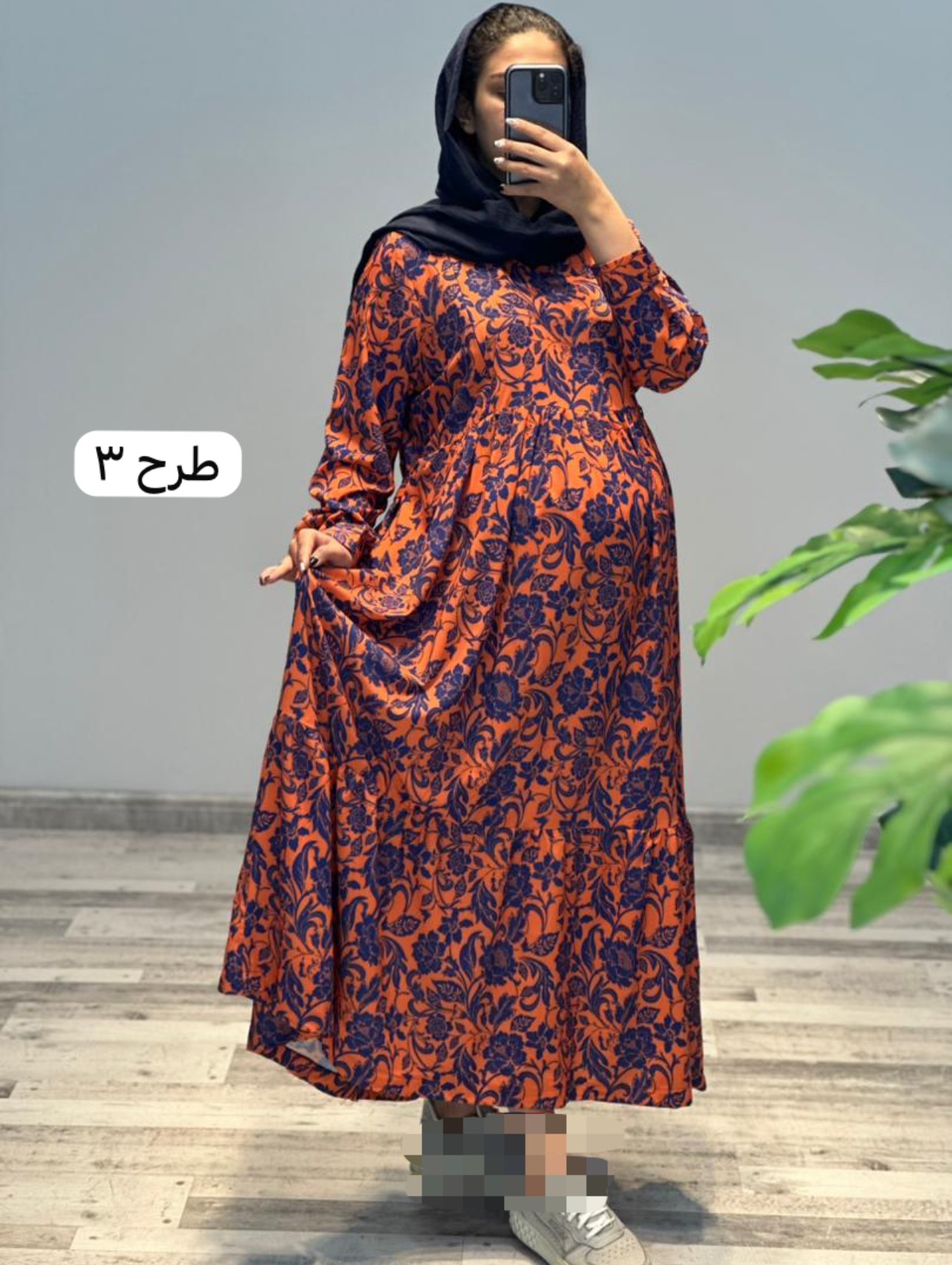 پیراهن مزونی طرحدار بوگاتی(کد 631)